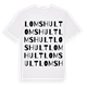 White t-shirt med Lomshult ordlek t-shirt