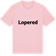 Pink Cotton t-shirt med Lopered fetstil t-shirt
