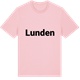 Pink Cotton t-shirt med Lunden fetstil t-shirt