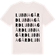 Vintage White t-shirt med Lunnagård ordlek t-shirt