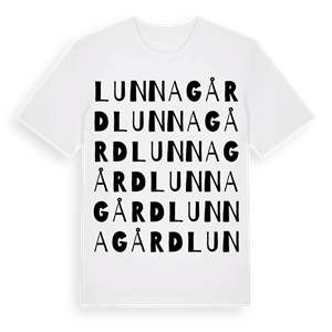 Lunnagård ordlek t-shirt – ekologisk bomull t-shirt från Pinshirt