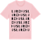 Pink Cotton t-shirt med Lurehus ordlek t-shirt