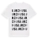 White t-shirt med Lurehus ordlek t-shirt