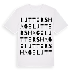 Luttershage ordlek t-shirt – ekologisk bomull t-shirt från Pinshirt