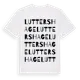 White t-shirt med Luttershage ordlek t-shirt