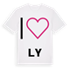 White t-shirt med Jag älskar Ly t-shirt stort tryck