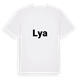 White t-shirt med Lya fetstil t-shirt