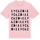 Pink Cotton t-shirt med Lyckedal ordlek t-shirt