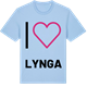Blue Soul t-shirt med Jag älskar Lynga t-shirt stort tryck
