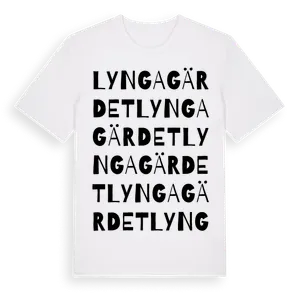 Lyngagärdet ordlek t-shirt – ekologisk bomull t-shirt från Pinshirt