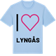 Blue Soul t-shirt med Jag älskar Lyngås t-shirt stort tryck