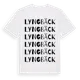 White t-shirt med Lyngbäck ordlek t-shirt