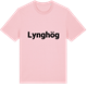 Pink Cotton t-shirt med Lynghög fetstil t-shirt