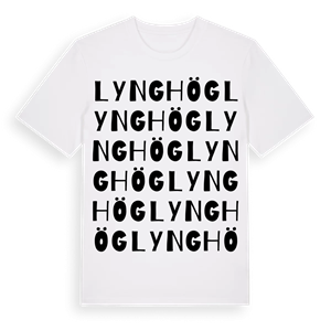 Lynghög ordlek t-shirt – ekologisk bomull t-shirt från Pinshirt