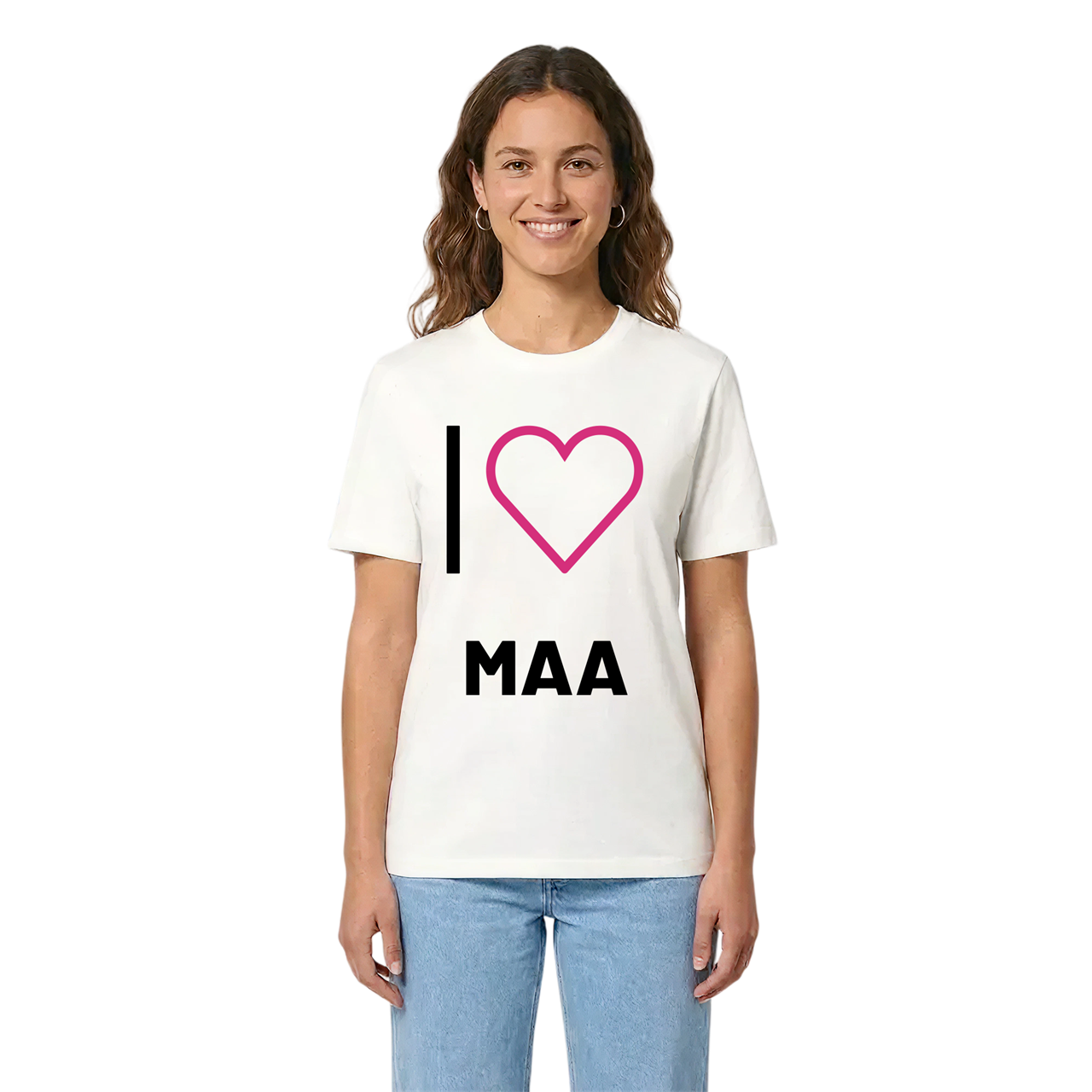 Jag älskar Maa t-shirt stort tryck i miljö