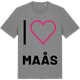 Mid Heather Gray t-shirt med Jag älskar Maås t-shirt stort tryck