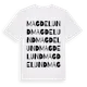 White t-shirt med Magdelund ordlek t-shirt