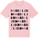 Pink Cotton t-shirt med Magnilund ordlek t-shirt
