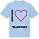 Blue Soul t-shirt med Jag älskar Majberget t-shirt stort tryck