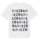 White t-shirt med Malevik ordlek t-shirt