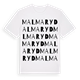 White t-shirt med Malmaryd ordlek t-shirt