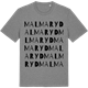 Mid Heather Gray t-shirt med Malmaryd ordlek t-shirt