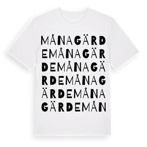Månagärde ordlek t-shirt – ekologisk bomull t-shirt från Pinshirt