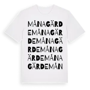 Månagärde ordlek t-shirt – ekologisk bomull t-shirt från Pinshirt