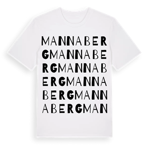 Mannaberg ordlek t-shirt – ekologisk bomull t-shirt från Pinshirt