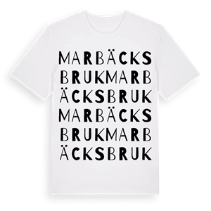 Marbäcks bruk ordlek t-shirt – ekologisk bomull t-shirt från Pinshirt