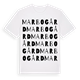 White t-shirt med Marbogård ordlek t-shirt