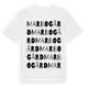 White t-shirt med Marbogård ordlek t-shirt