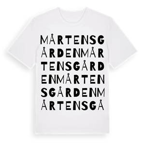 Mårtensgården ordlek t-shirt – ekologisk bomull t-shirt från Pinshirt