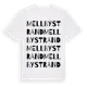 White t-shirt med Mellbystrand ordlek t-shirt