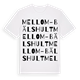 White t-shirt med Mellom-Bälshult ordlek t-shirt