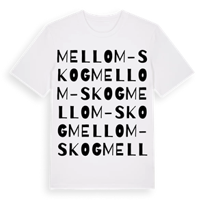 Mellom-Skog ordlek t-shirt – ekologisk bomull t-shirt från Pinshirt