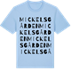Blue Soul t-shirt med Mickelsgården ordlek t-shirt