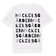 White t-shirt med Mickelsgården ordlek t-shirt