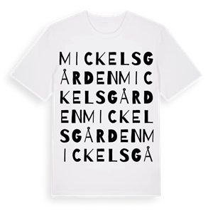 Mickelsgården ordlek t-shirt – ekologisk bomull t-shirt från Pinshirt