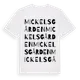 White t-shirt med Mickelsgården ordlek t-shirt