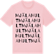 Pink Cotton t-shirt med Mjälahult ordlek t-shirt