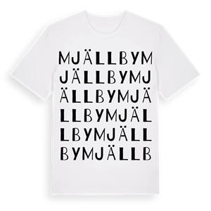 Mjällby ordlek t-shirt – ekologisk bomull t-shirt från Pinshirt
