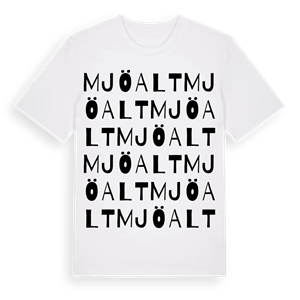 Mjöalt ordlek t-shirt – ekologisk bomull t-shirt från Pinshirt