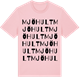 Pink Cotton t-shirt med Mjöhult ordlek t-shirt