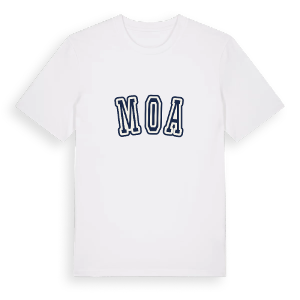 Moa college t-shirt – ekologisk bomull t-shirt från Pinshirt
