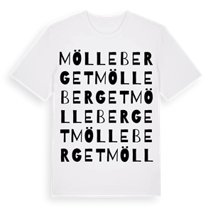 Mölleberget ordlek t-shirt – ekologisk bomull t-shirt från Pinshirt