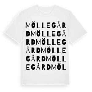 Möllegård ordlek t-shirt – ekologisk bomull t-shirt från Pinshirt