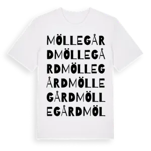 Möllegård ordlek t-shirt – ekologisk bomull t-shirt från Pinshirt