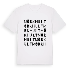 Mörkhult ordlek t-shirt – ekologisk bomull t-shirt från Pinshirt
