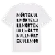 White t-shirt med Mörtekull ordlek t-shirt